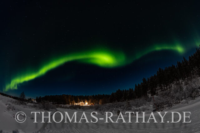 Polarlichter über dem Idresjön in Dalarna